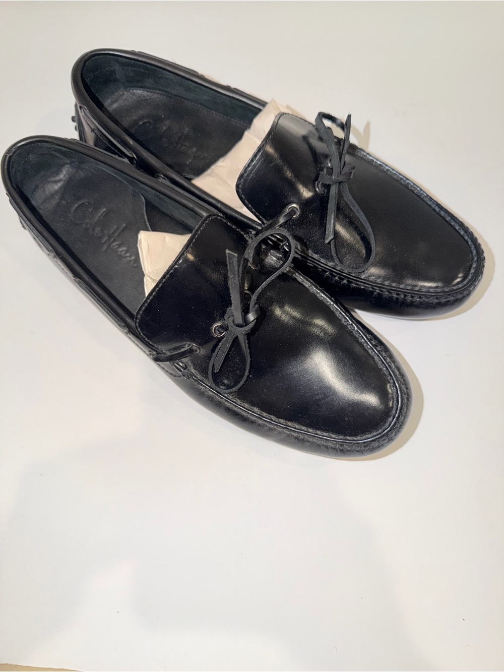Cole Haan Black Leather Men’s Driving Loafers, Sz 9 M